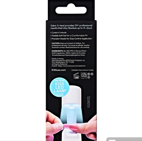 Kiss Salon X-Tend LED Gel Nails in Satellite and 2 LED Gel Adhesives Bundle - Picture 8 of 12